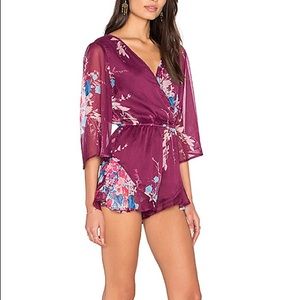 Band of Gypsies bouquet floral romper XS